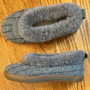 EUC UGG Knit Slippers, Gray